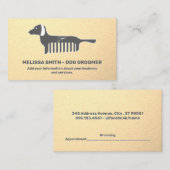 ペットグルーミング | 金お洒落属 予約カード (正面/裏面)