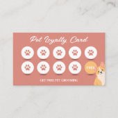 ペットグルーミングQRコードロイヤリティカード ロイヤリティカード (正面)