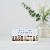 ペットケアに搭乗するドッグウォーカー犬の着座犬 名刺 (スタンド正面)