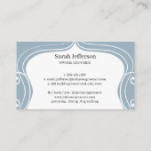 ペットケアウォーター色の犬は埃っぽい青を作る 名刺 (裏面)