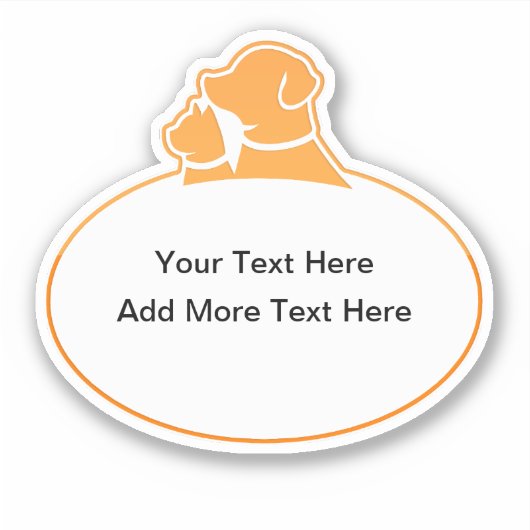 ペットケアカスタムステッカーラベル シール (正面)