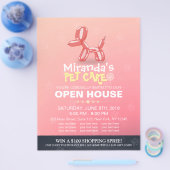 ペットケアグルーミングショップオープンハウスキュートドッグバルーン チラシ (シングル)