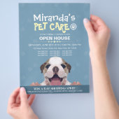 ペットケアグルーミングショップペット美しいサロンオープンハウス チラシ (手)