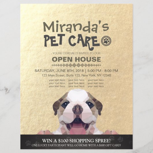 ペットケアグルーミングショップペット美しいサロンオープンハウス チラシ (正面)