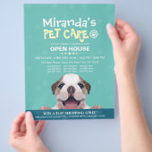 ペットケアグルーミングショップペット美しいサロンオープンハウス チラシ (手)