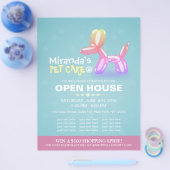 ペットケアグルーミングショップペット美しいサロンオープンハウス チラシ (シングル)