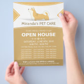 ペットケアグルーミングショップペット美しいサロンオープンハウス チラシ (手)