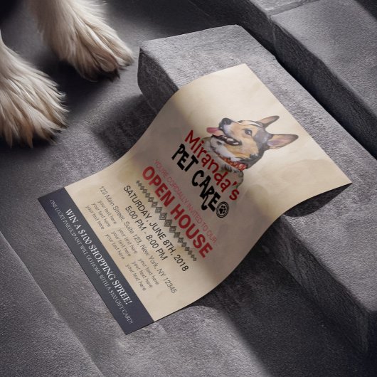 ペットケアグルーミングショップペット美しいサロンオープンハウス チラシ