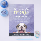ペットケアグルーミングショップペット美しいサロンオープンハウス チラシ (シングル)