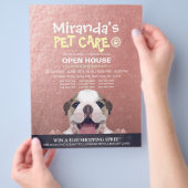 ペットケアグルーミングショップペット美しいサロンオープンハウス チラシ (手)