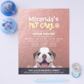 ペットケアグルーミングショップペット美しいサロンオープンハウス チラシ (シングル)
