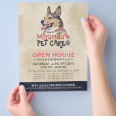 ペットケアグルーミングショップペット美しいサロンオープンハウス チラシ (手)