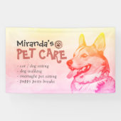 ペットケアグルーミング着座入浴サロンコルギドッグ 横断幕 (横)