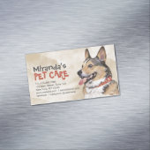 ペットケアグルーミング着座入浴ペット美しいサロン マグネット名刺 (インサイチュ)