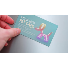 ペットケアグルーミング着座可愛い犬バルーン マグネット名刺