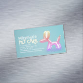 ペットケアグルーミング着座可愛い犬バルーン マグネット名刺 (インサイチュ)