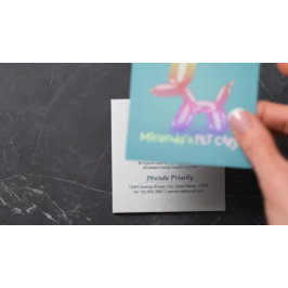 ペットケアグルーミング着座可愛い犬バルーン 予約カード