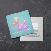 ペットケアグルーミング着座可愛い犬バルーン 予約カード