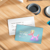 ペットケアグルーミング着座可愛い犬バルーン 予約カード