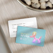 ペットケアグルーミング着座可愛い犬バルーン 予約カード