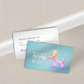 ペットケアグルーミング着座可愛い犬バルーン 予約カード