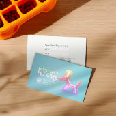 ペットケアグルーミング着座可愛い犬バルーン 予約カード