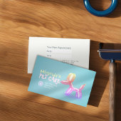 ペットケアグルーミング着座可愛い犬バルーン 予約カード