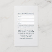 ペットケアグルーミング着座可愛い犬バルーン 予約カード (裏面)