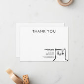 ペットケアサービスおもしろい猫サンキュービジネス ノートカード (正面/裏面インサイチュ)