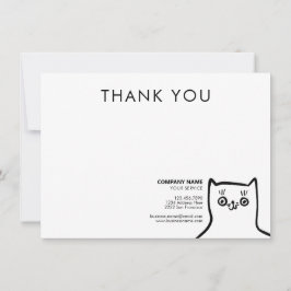 ペットケアサービスおもしろい猫サンキュービジネス ノートカード