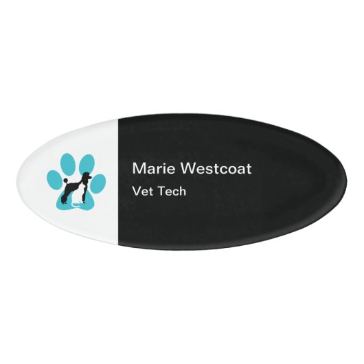 ペットケアサービスのスタッフ名タグ 名札 (正面)