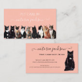 ペットケアサービスペットシッティングモダングルーミング 名刺 (正面/裏面)