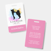 ペットケアサービス/シッティングサービス バッジ (表裏)