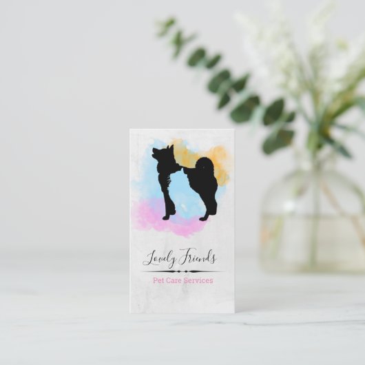ペットケアサービス/シッティングサービス 名刺 (スタンド正面)