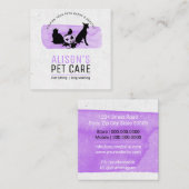ペットケアサービス/座りサービス/ペットショップ スクエア名刺 (正面/裏面)