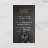 ペットケアサービス/座るサービス/ペットショップ 名刺 (裏面)