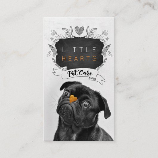 ペットケアサービス/座るサービス/ペットショップ 名刺 (正面)
