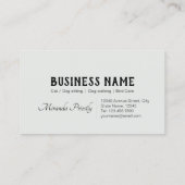 ペットケアシッティング入浴&グルーミング紹介カード 紹介カード (裏面)