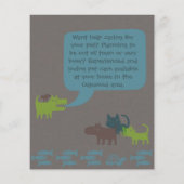 ペットケアチラシカラフルアニマルシルエット チラシ (裏面)