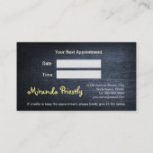 ペットケアドッグキャットバードシルエット赤&金ゴールドメタル 予約カード (裏面)