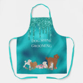 ペットケアドッググルーミングロビンズエッグパーソナライズされた エプロン (正面)