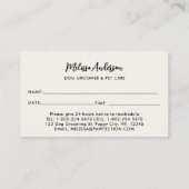 ペットケアドッグラブラドールリトリエバーウォーターカラーアート 予約カード (裏面)