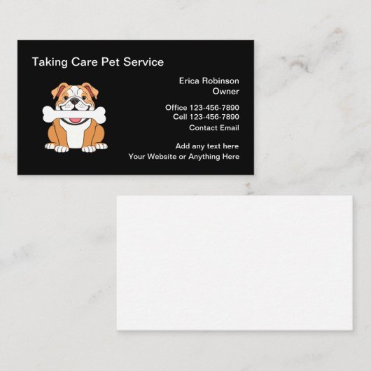 ペットケアビジネスカードシンプルデザイン 名刺 (正面/裏面)
