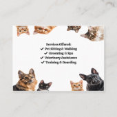 ペットケアビジネスカード – かわいいペットのフレーム 名刺 (裏面)