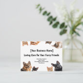 ペットケアビジネスカード – かわいいペットのフレーム 名刺 (スタンド正面)