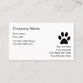 ペットケアビジネスカード 名刺 (裏面)