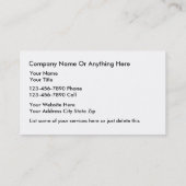 ペットケアビジネスカード 名刺 (裏面)