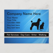 ペットケアビジネスシンプルはがき ポストカード (正面)