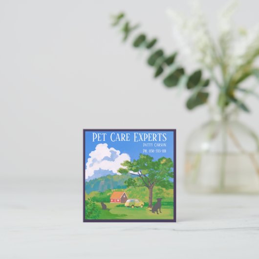 ペットケアファームスタイルプロフェッショナル スクエア名刺 (スタンド正面)