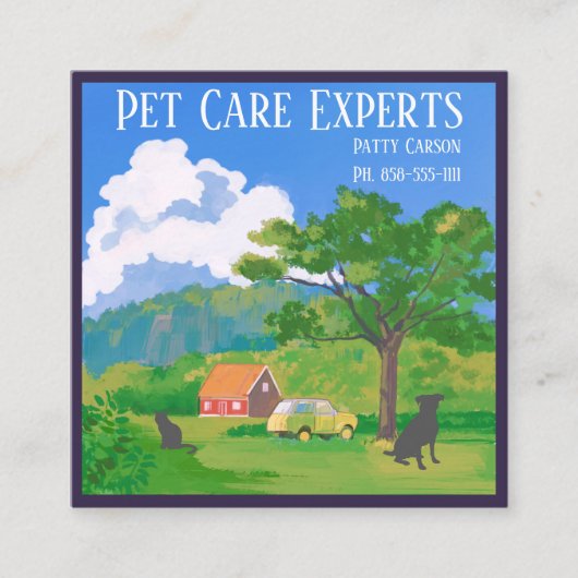 ペットケアファームスタイルプロフェッショナル スクエア名刺 (正面)